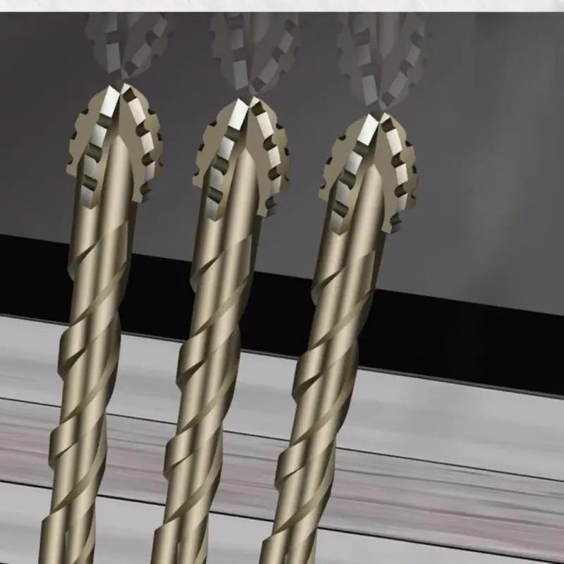 3-Piece Carbide Tipped Sawtooth Drill Bits | Hex Shank – Tile & Glass Drill Bit Set Babs