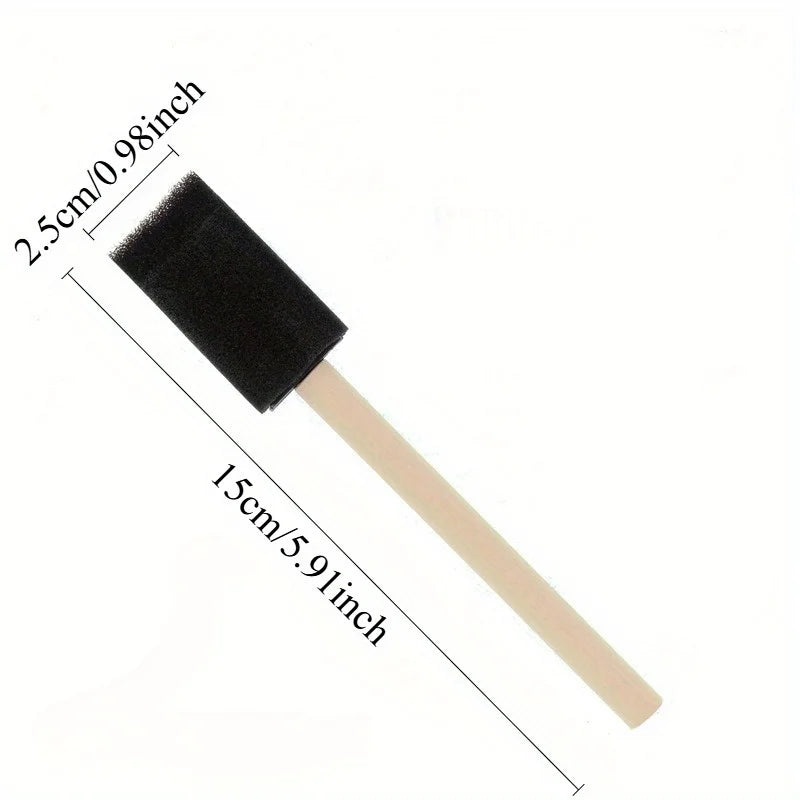 Wooden Handle Foam Sponge Brush for Painting & DIY Crafts Foam Paint Brush Babs