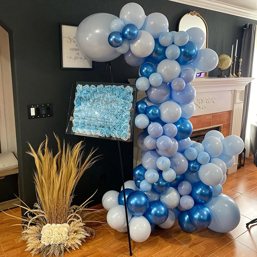 50 Metallic Blue Balloons – Party, Wedding & Graduation Decor Party Balloons Babs