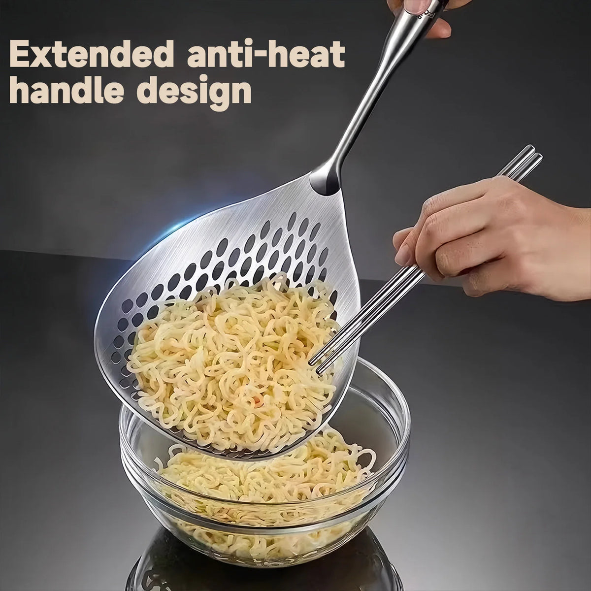 304 Stainless Steel Colander Strainer Spoon – Kitchen Filter Kitchen Strainer Spoon Babs