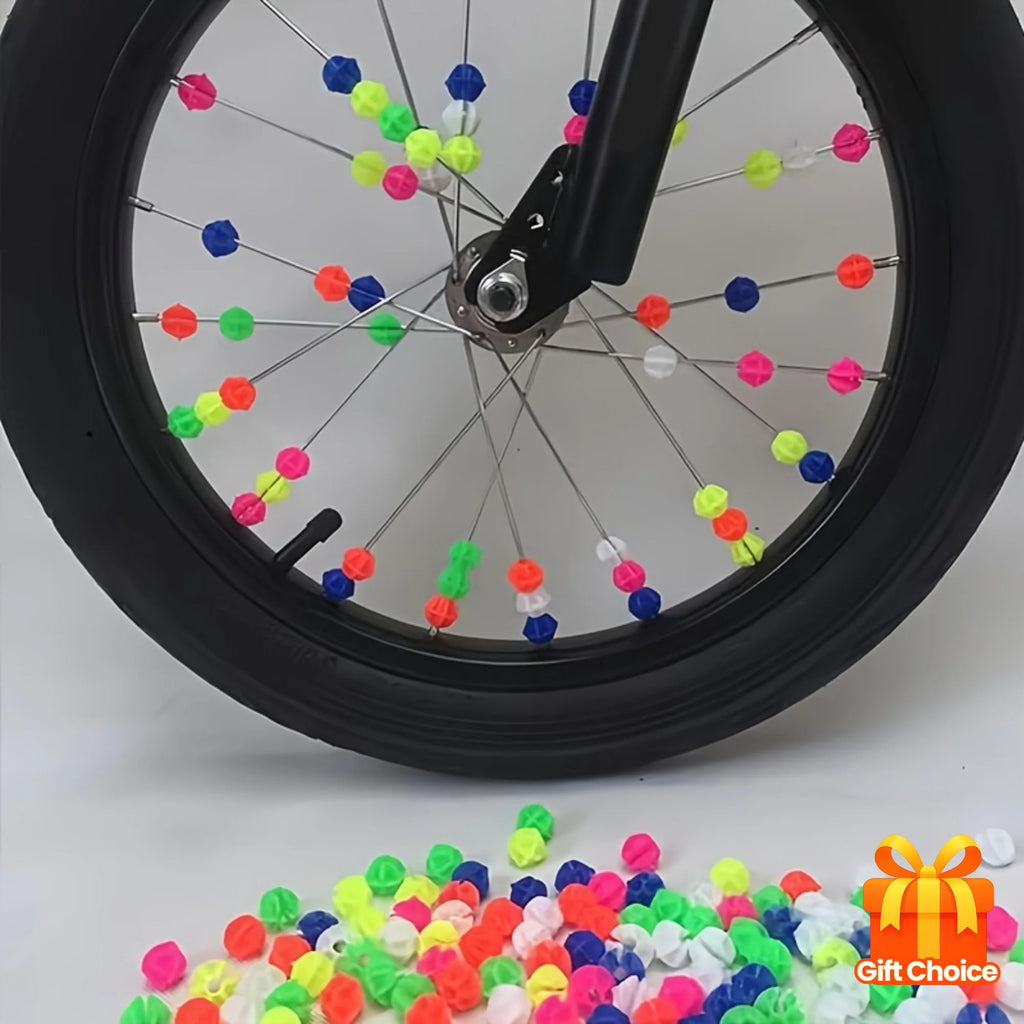 72 Colorful Bicycle Spoke Beads – Clip-On Wheel Decorations Bicycle Spoke Beads Babs