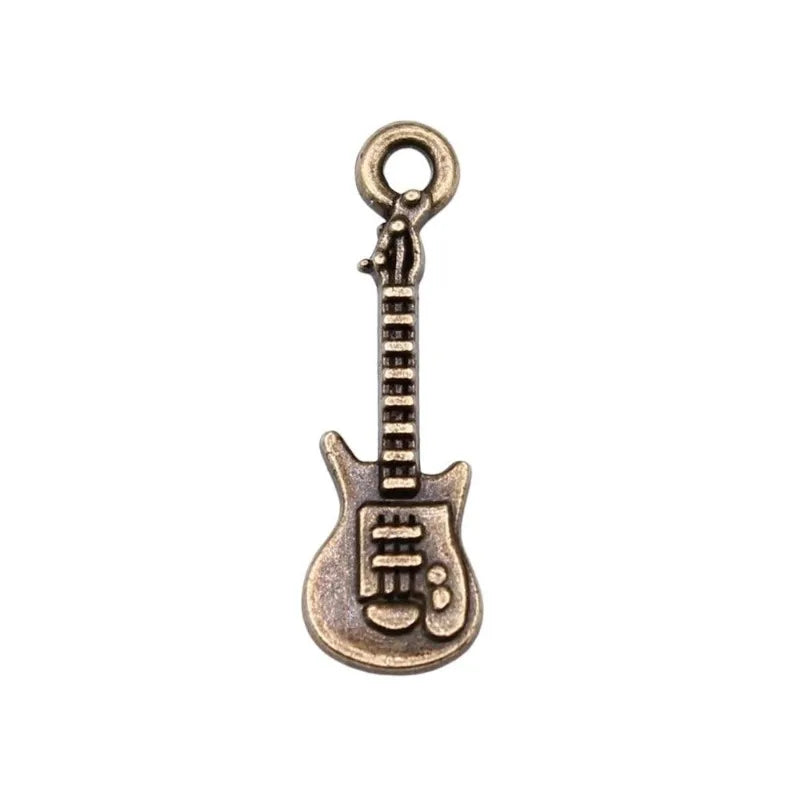 50pcs Antique Silver Guitar Charms Pendants – DIY Jewelry Making Jewelry Making Charms Babs