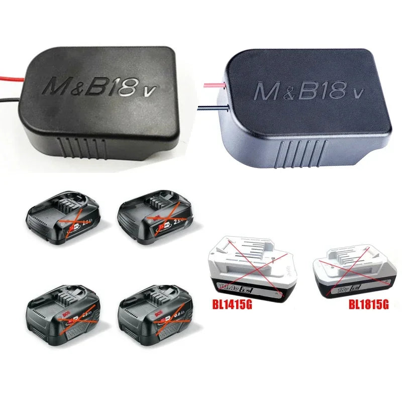 18V Battery Connector Adapter for Makita & Bosch – 12 AWG Battery Connector Adapter Babs
