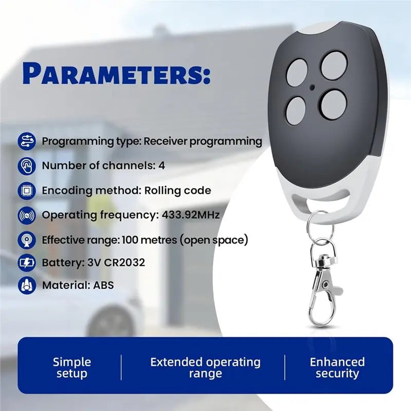 3-Pack 433.92 MHz Garage Door Remote for Ditec GOL4 BIXLG4 Garage Door Remote Babs