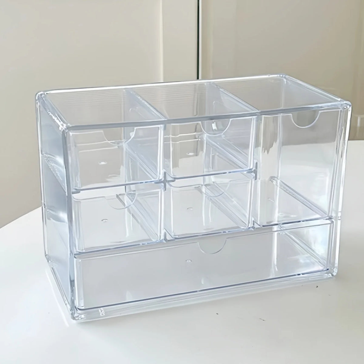 6-Drawer Acrylic Makeup Organizer – Vanity & Desk Storage Makeup Organizer Babs 6 Grids