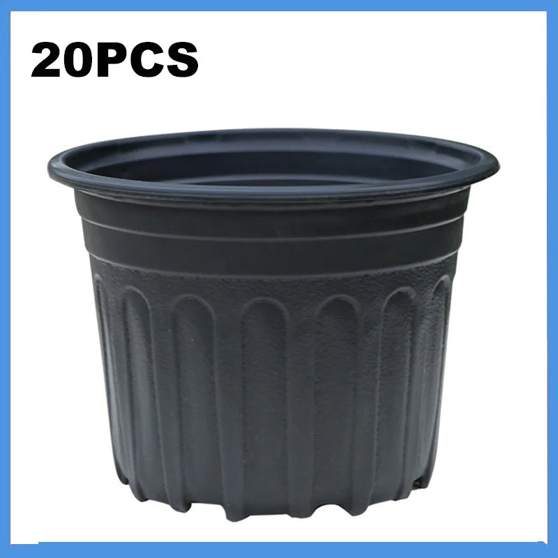 10-Pack 1 Gallon Flexible Nursery Pots with Drainage Holes Nursery Pots Babs 20PCS