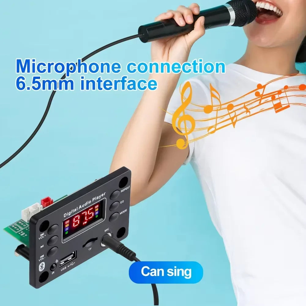 KEBIDUMEI Bluetooth 5.0 MP3 Decoder Board | USB TF FM Radio MP3 Decoder Board Babs