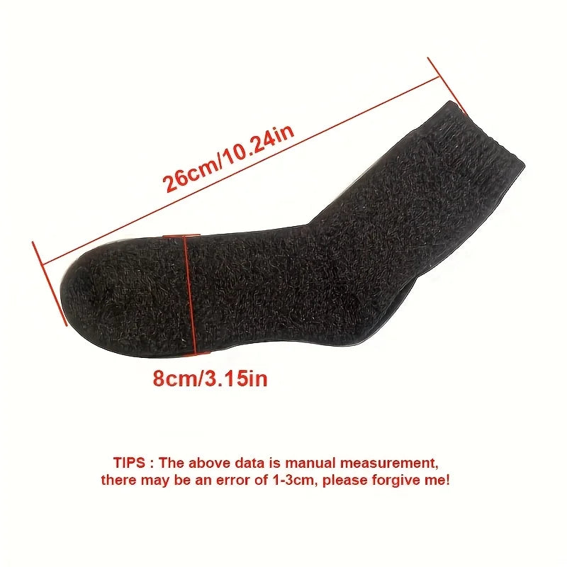 Thick Winter Knit Socks for Men & Women – 2 Pairs (4pcs) Winter Knit Socks Babs