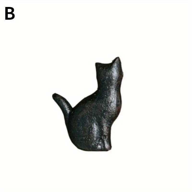 Cat Shaped Cast Iron Cabinet Knobs & Drawer Pulls – Matte Black Cabinet Knobs & Pulls Babs B