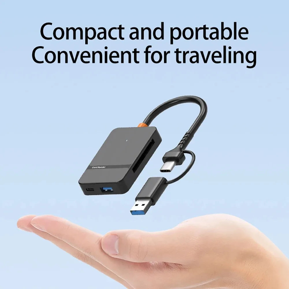 Kebidumei 8-in-1 USB-C Card Reader – SD TF CF MS 5Gbps USB Card Reader Babs