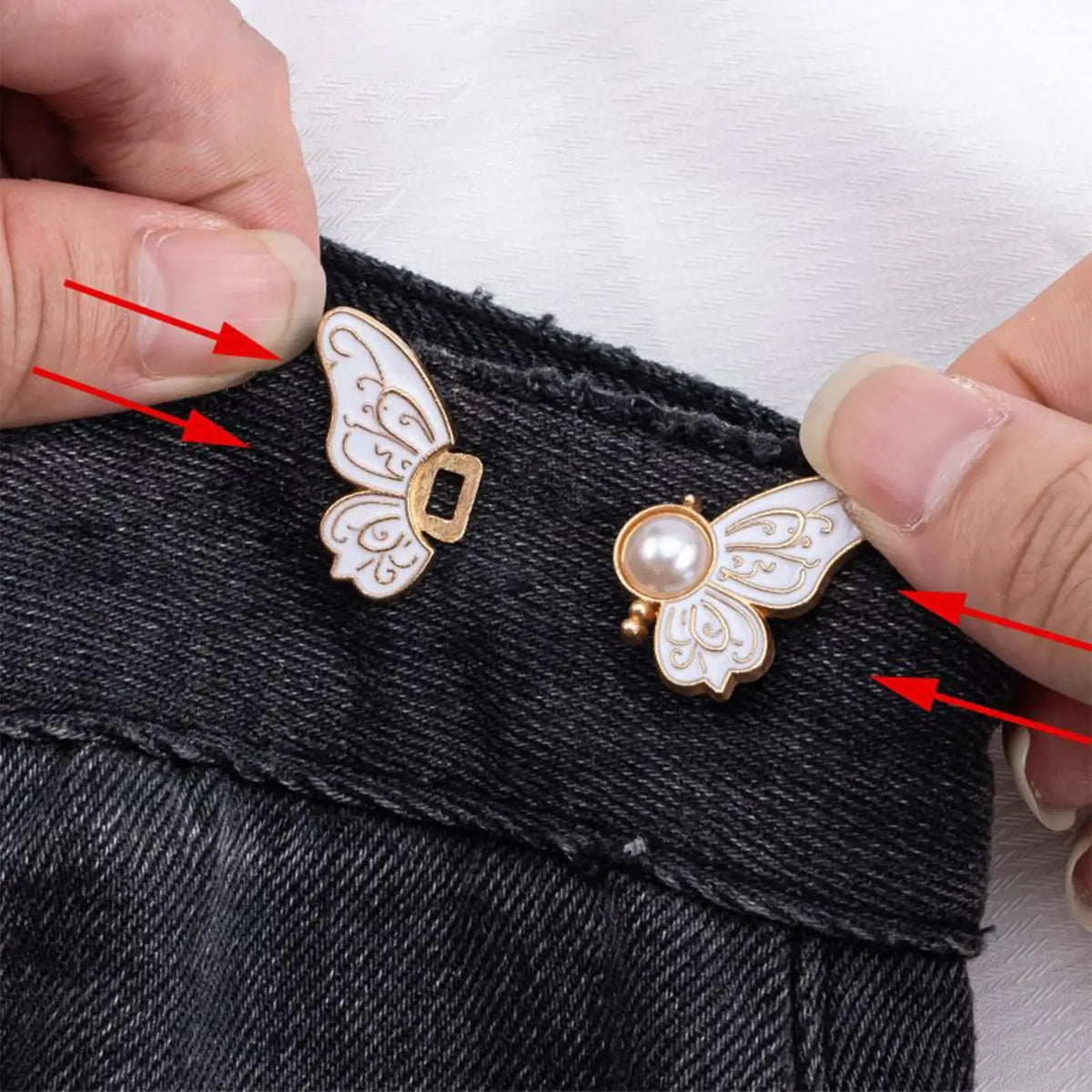 Butterfly Waist Adjuster Clips for Pants & Skirts — 8pcs Waist Adjuster Clip Babs