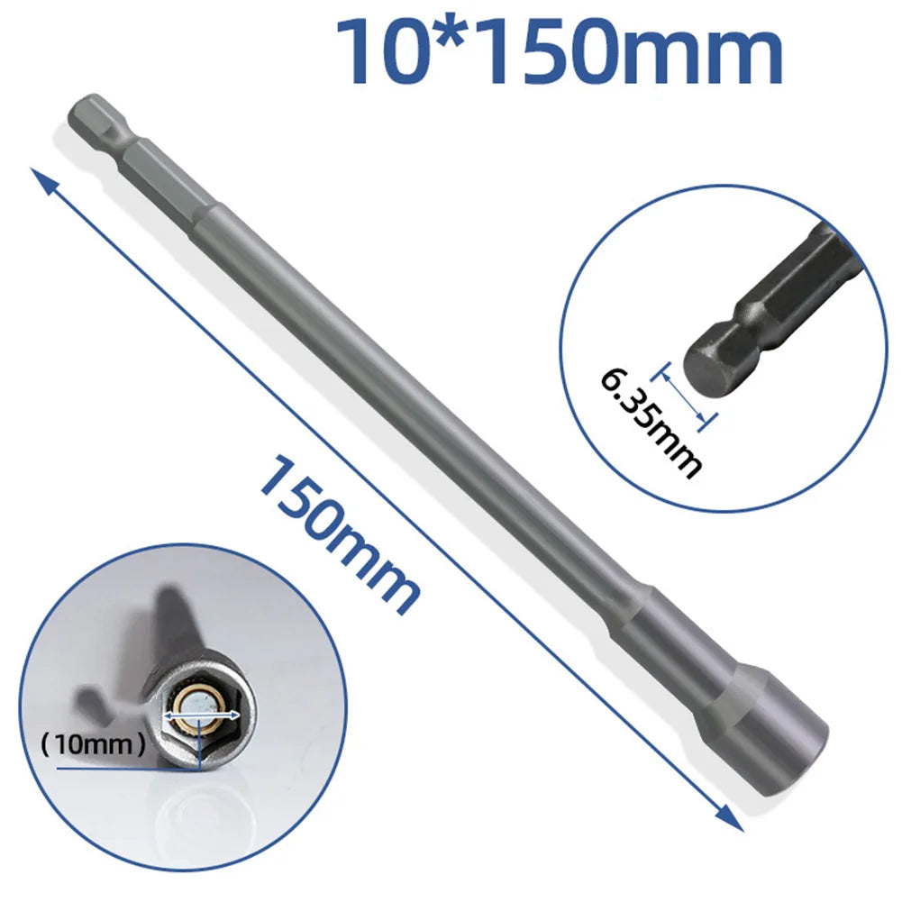 150mm Magnetic Hex Nut Driver Socket Wrench Extension 6–19mm Socket Wrench Extension Babs 10mm