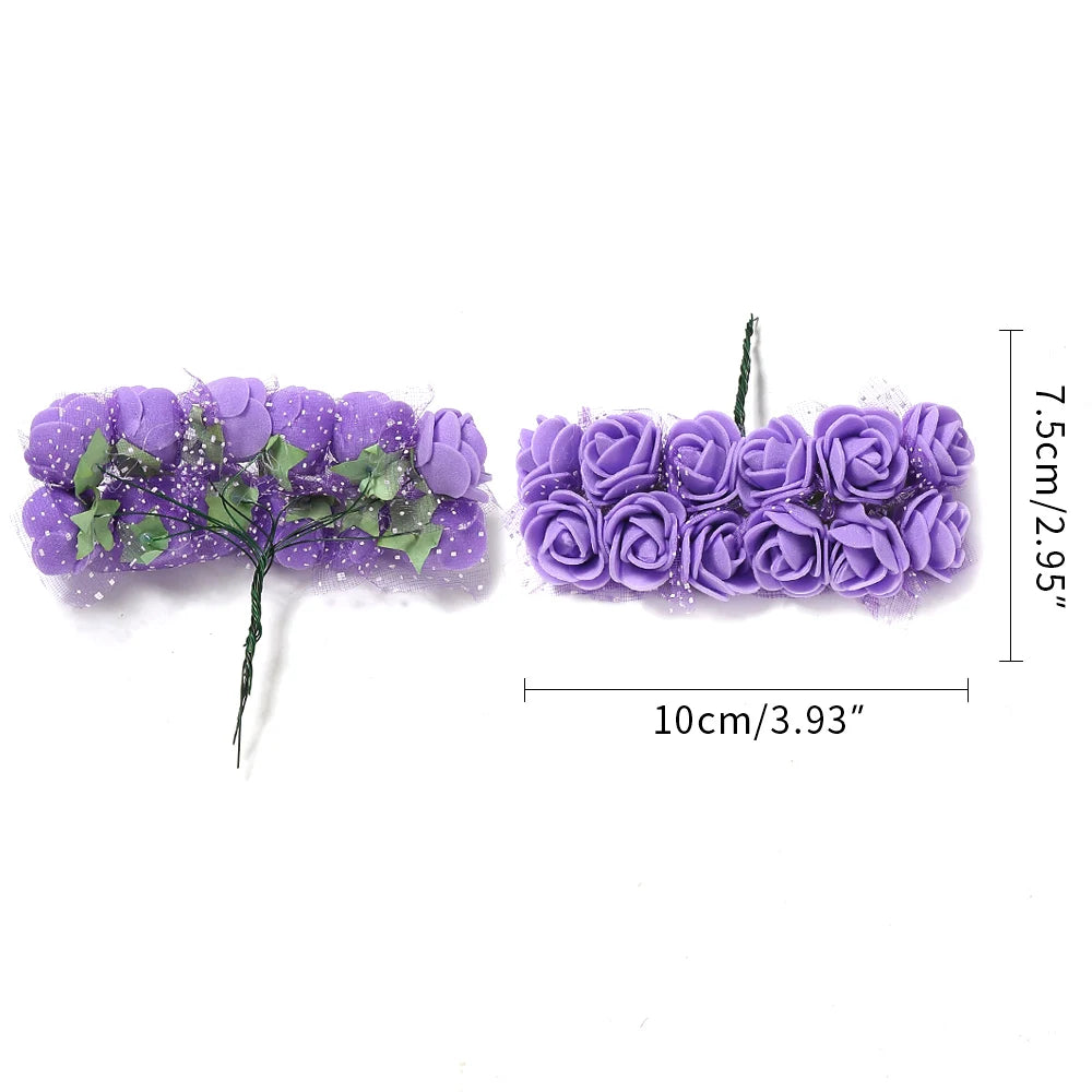 144Pcs Artificial Rose Heads – Wedding Bouquet & DIY Decor Artificial Flower Heads Babs