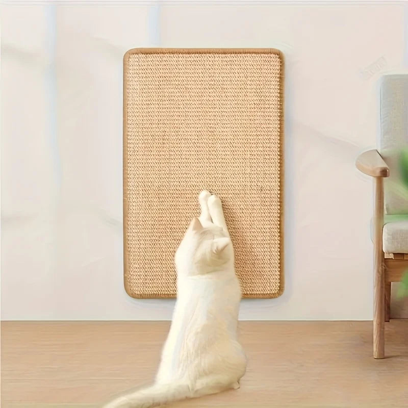 Wall-Mounted Sisal Cat Scratcher Mat | Furniture Protector Cat Scratcher Mat Babs YELLOW