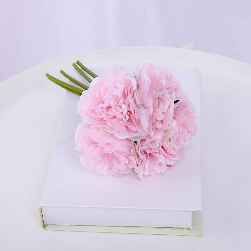 Silk Peony Artificial Flowers – Wedding & Home Décor Bouquet Artificial Flower Bouquet Babs Light Pink