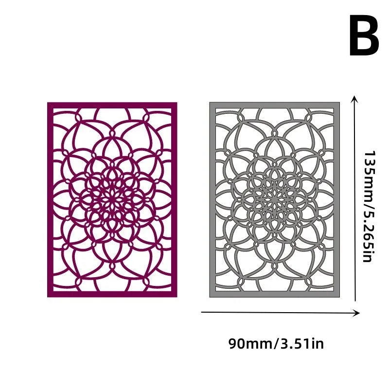 DIY Square Border Metal Cutting Dies for Scrapbooking & Paper Art Metal Cutting Dies Babs 1PC B