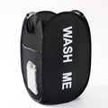 Foldable Double-Sided Laundry Bag Basket – Dorm & Bedroom Storage Laundry Storage Basket Babs black