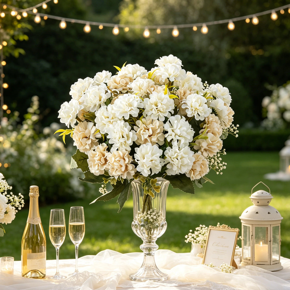 Silk Hydrangea Artificial Flowers – Wedding & Home Décor Artificial Flower Bouquet Babs