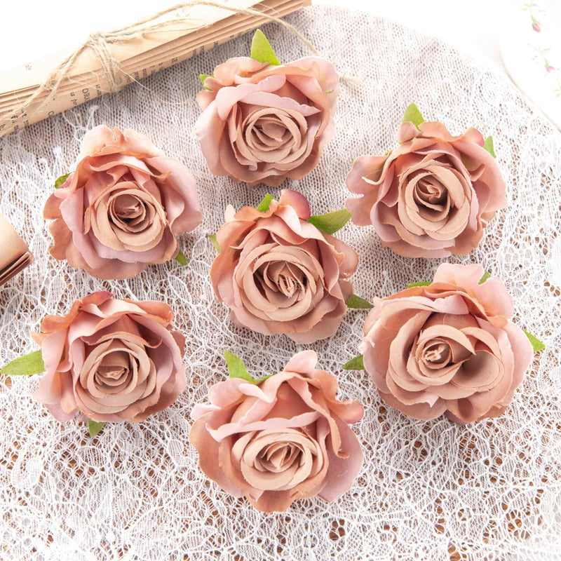 Silk Rose Artificial Flowers 10/20pcs – Wedding & Home Décor Artificial Silk Flowers Babs color 6 10 pcs