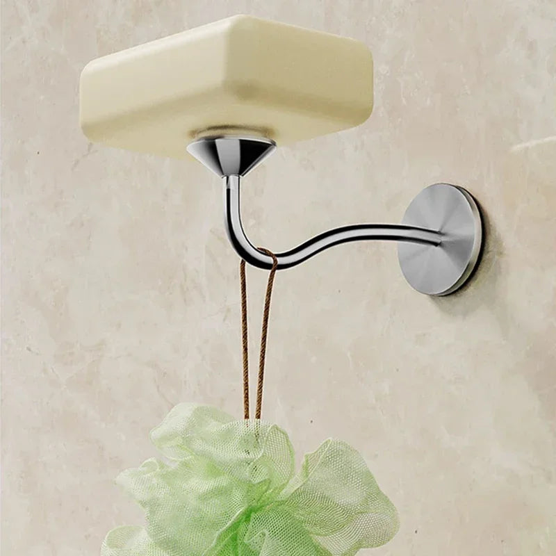 Stainless Steel Magnetic Soap Rack – Wall-Mounted Self-Draining Magnetic Soap Dish Babs