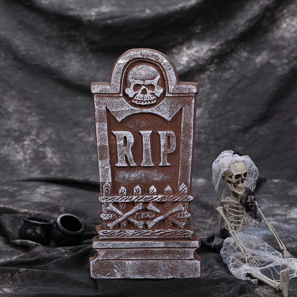 Mini Halloween Tombstone Skull Cemetery DIY Garden Ornaments Halloween Decor Ornaments Babs