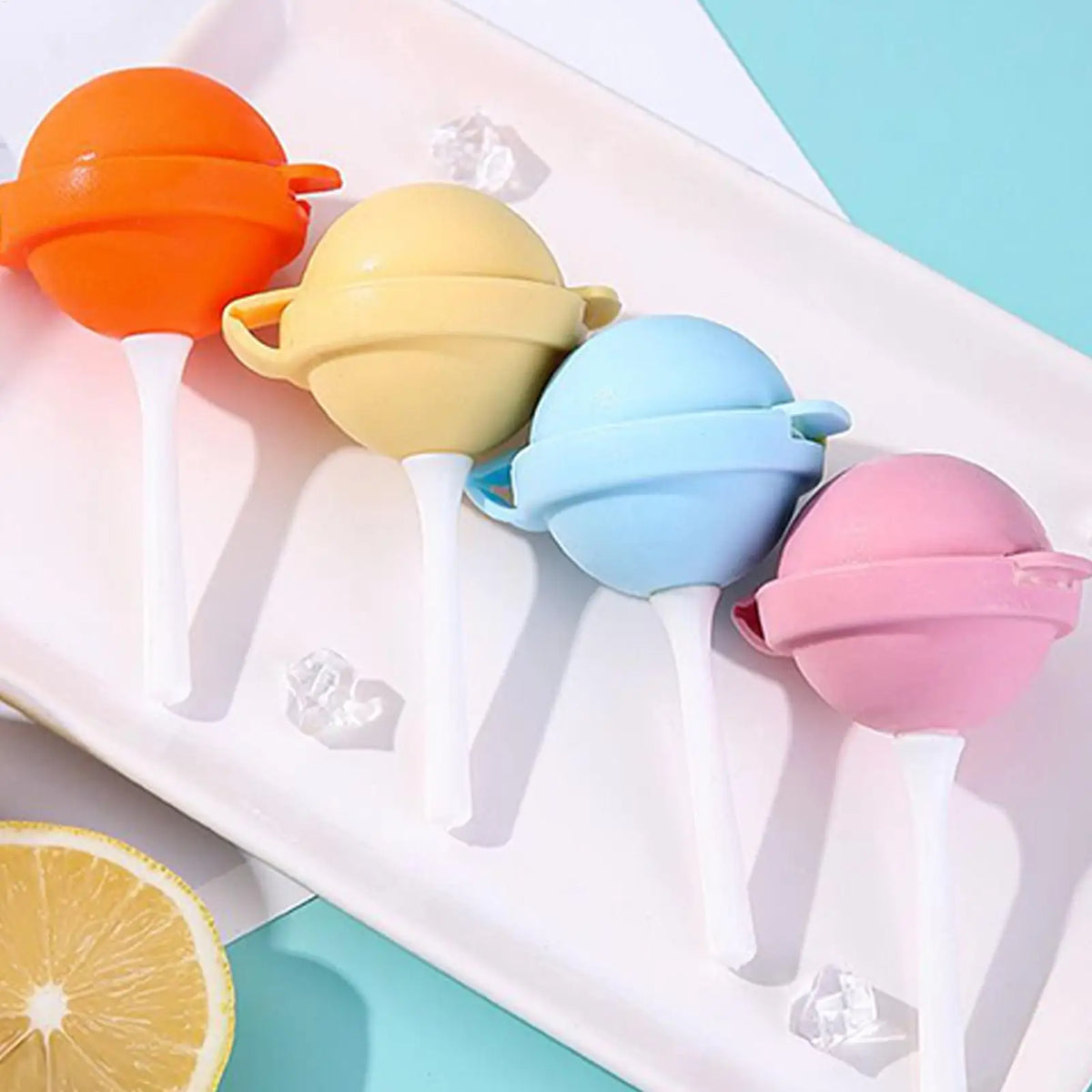 Mini Silicone Popsicle & Lollipop Molds – 4pc Food-Grade Set Silicone Ice Cream Mold Babs