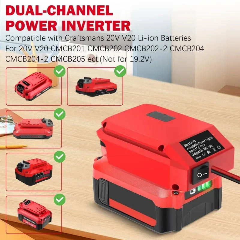 18V–20V to 12V Step-Down Converter | Makita Milwaukee Bosch Voltage Step-Down Converter Babs
