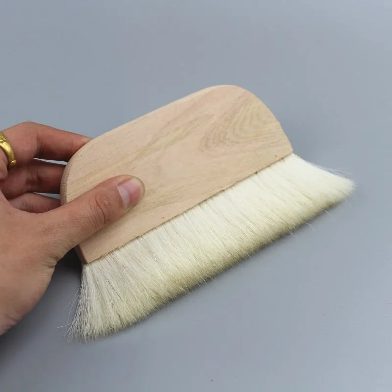 Wool Flat Paint Brush – Natural Wood Handle, 4 Sizes Wool Paint Brush Babs
