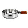 Stainless Steel Milk Pot – Wooden Handle, Induction Compatible Stainless Steel Saucepan Babs 17cm