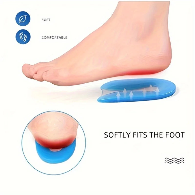 Silicone U-Shaped Heel Cushion Pads – Shock-Absorbing Insole Heel Cushion Insole Babs