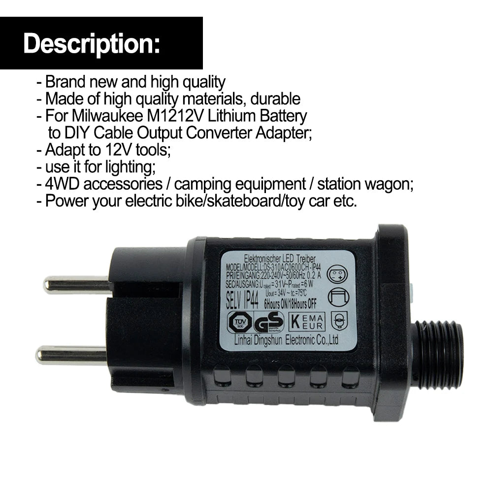 6W 31V LED Timer Power Adapter for String & Fairy Lights LED Power Adapter Babs