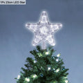 Christmas Tree Top Star LED Light Topper – Xmas Ornament Christmas Tree Topper Babs 23cm cold white