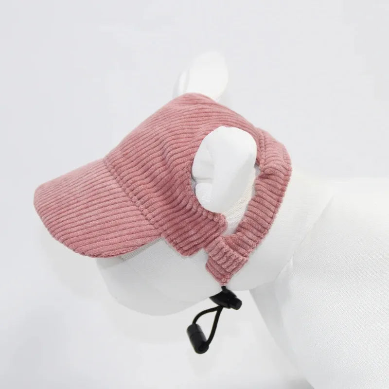 Adjustable Corduroy Dog Baseball Cap & Sun Hat for Dogs Dog Sun Hat Babs