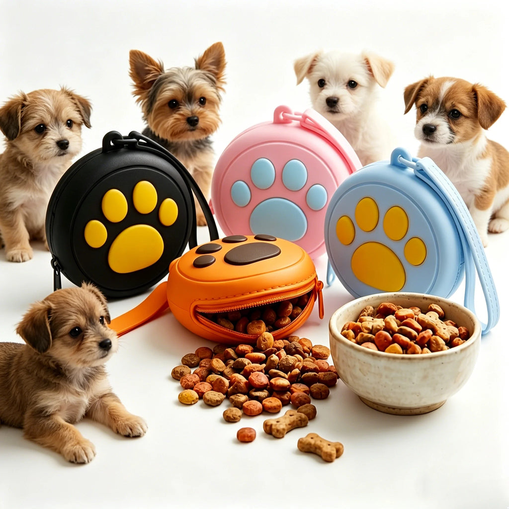 Silicone Dog Treat Pouch – Portable Waterproof Training Bag Dog Training Pouch Babs