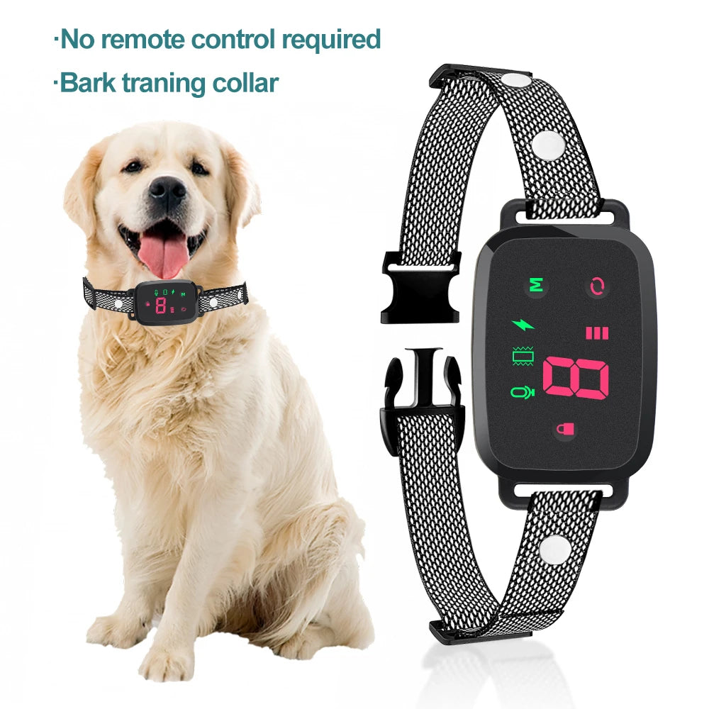 Smart Anti-Bark Dog Collar – HD Display, Waterproof & Rechargeable Anti-Bark Dog Collar Babs