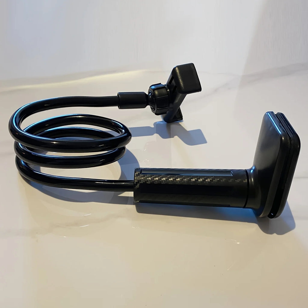 100cm Flexible Gooseneck Phone Stand – Long Arm Bedside Holder Gooseneck Phone Stand Babs black