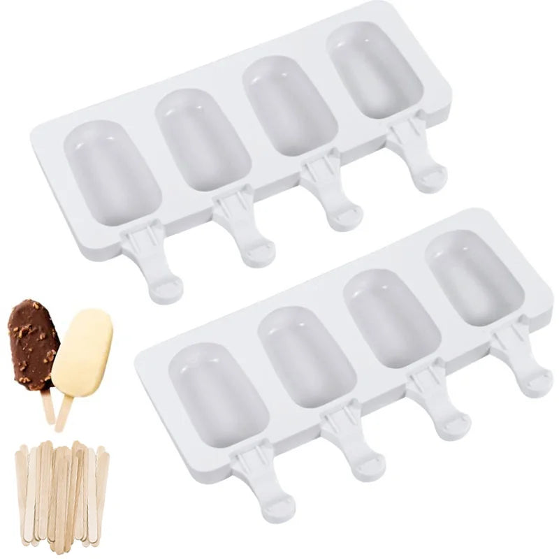 Silicone Popsicle & Ice Cream Mold Tray – DIY Dessert Maker Silicone Dessert Mold Babs