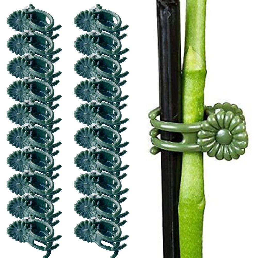 Plant Stem Clips – Orchid & Vine Support Stakes 20/40/100 Pcs Garden Plant Clips Babs