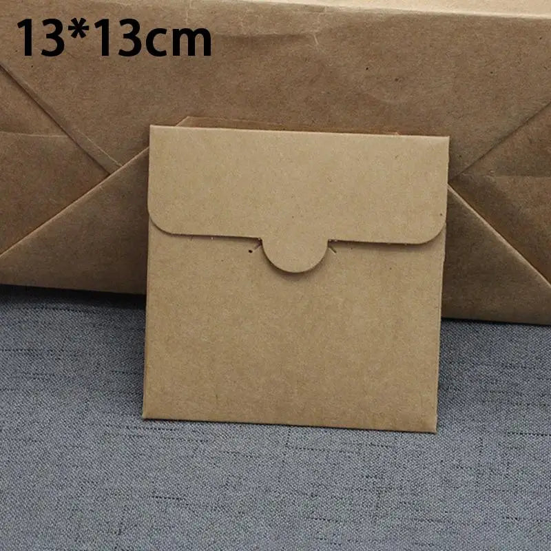 Thickened Square Kraft Paper Bags – Eco Envelopes 10pk Kraft Paper Bags Babs 13x13cm Kraft