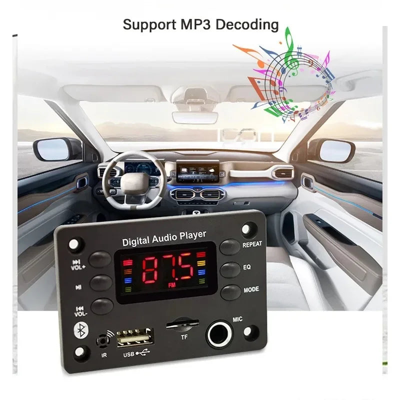 KEBIDUMEI Bluetooth 5.0 MP3 Decoder Board | USB TF FM Radio MP3 Decoder Board Babs