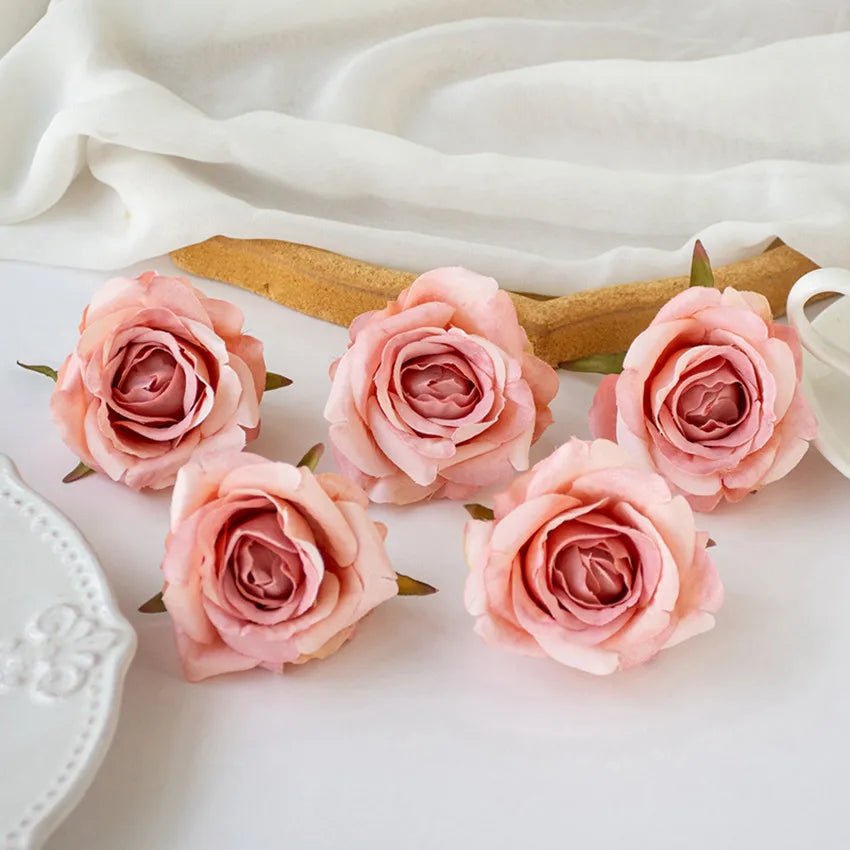 Silk Rose Artificial Flowers for Wedding & Home Décor (10/20 Pcs) Artificial Silk Flowers Babs color 3 20 pcs