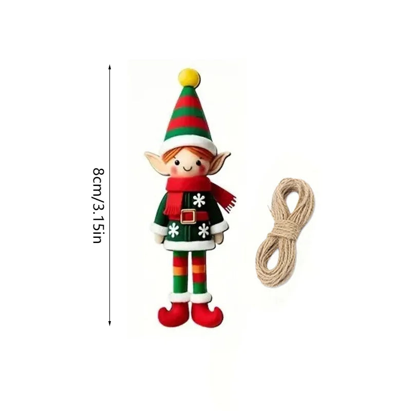 Christmas Wooden Angel Elf Ornaments | 8/16/32Pcs Gift Tags Christmas Tree Ornaments Babs