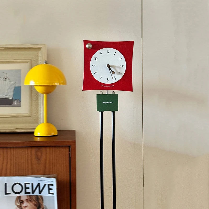 Luxury Nordic Floor Clock – Modern Metal & Acrylic Home Decor Floor Clock Babs