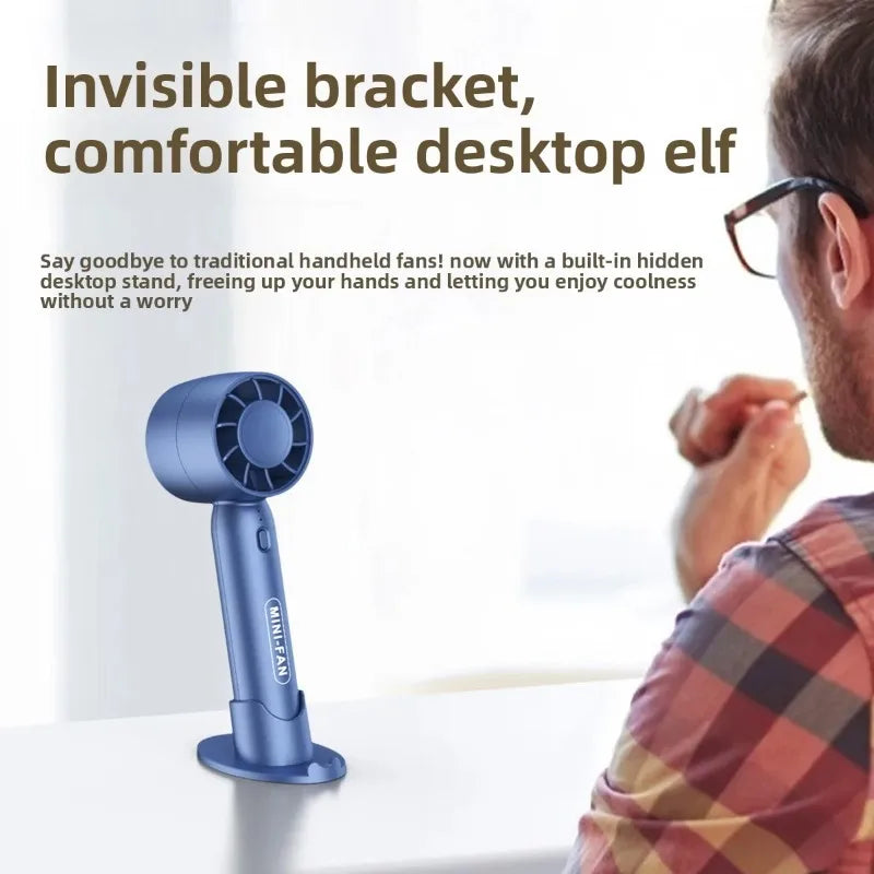 USB Rechargeable Mini Handheld Fan – 3-Speed Portable Cooler Handheld Portable Fan Babs