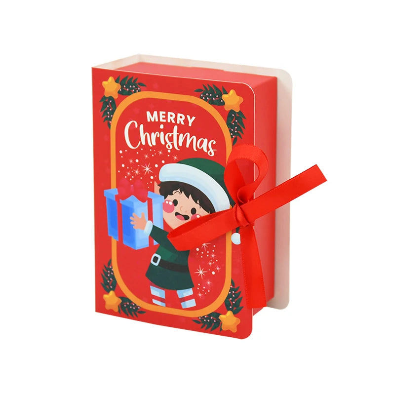 5-Pack Book-Shaped Christmas Candy Gift Boxes | Santa Party Holiday Gift Boxes Babs C 13x9x4.5cm