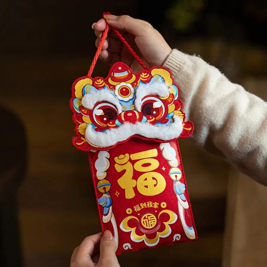 Traditional Brocade Red Envelope – Embroidered New Year Blessing Bag Brocade Red Envelope Babs style 6