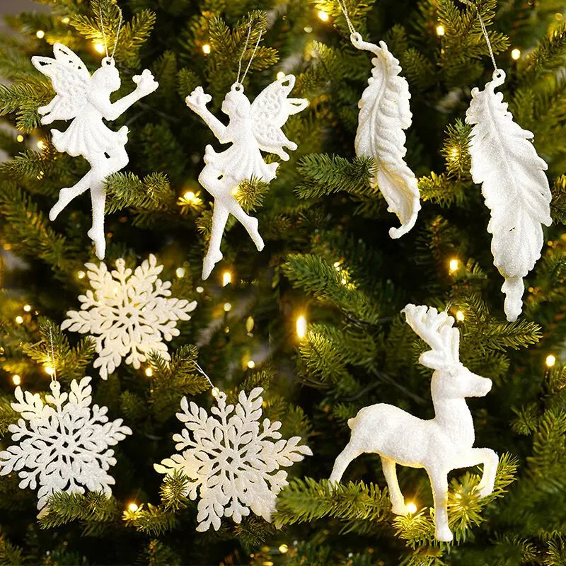 Christmas Tree Ornaments – Snowflake, Angel & Deer Pendants Christmas Tree Ornaments Babs
