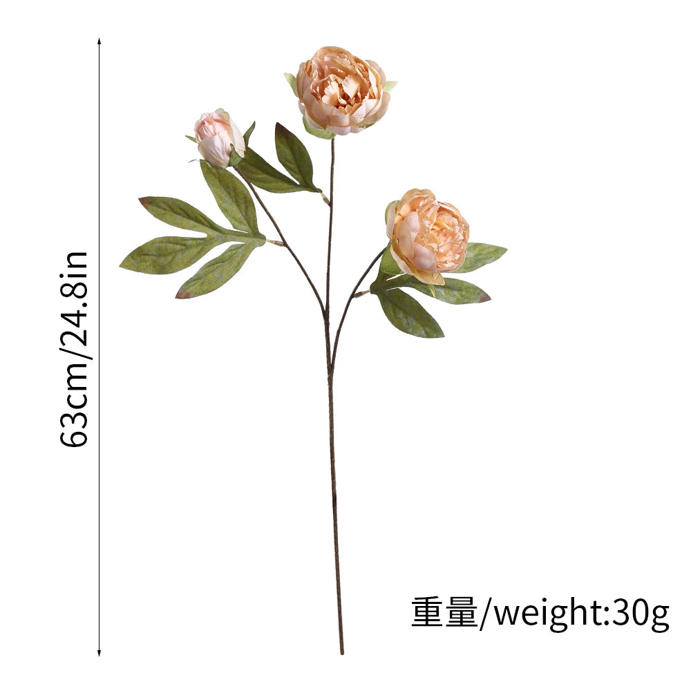 Silk Chrysanthemum Daisy Bouquet | 3-Head Artificial Flowers 60cm Artificial Flower Bouquet Babs Purple 1Pcs