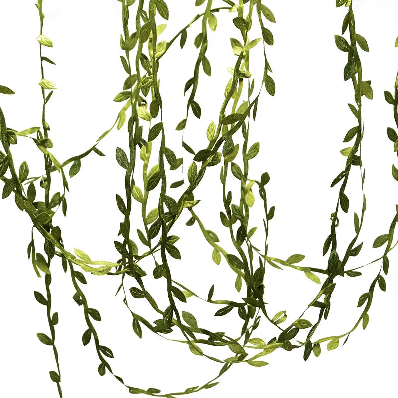 10M Silk Artificial Green Leaf Garland – Wedding & DIY Décor Artificial Leaf Garland Babs