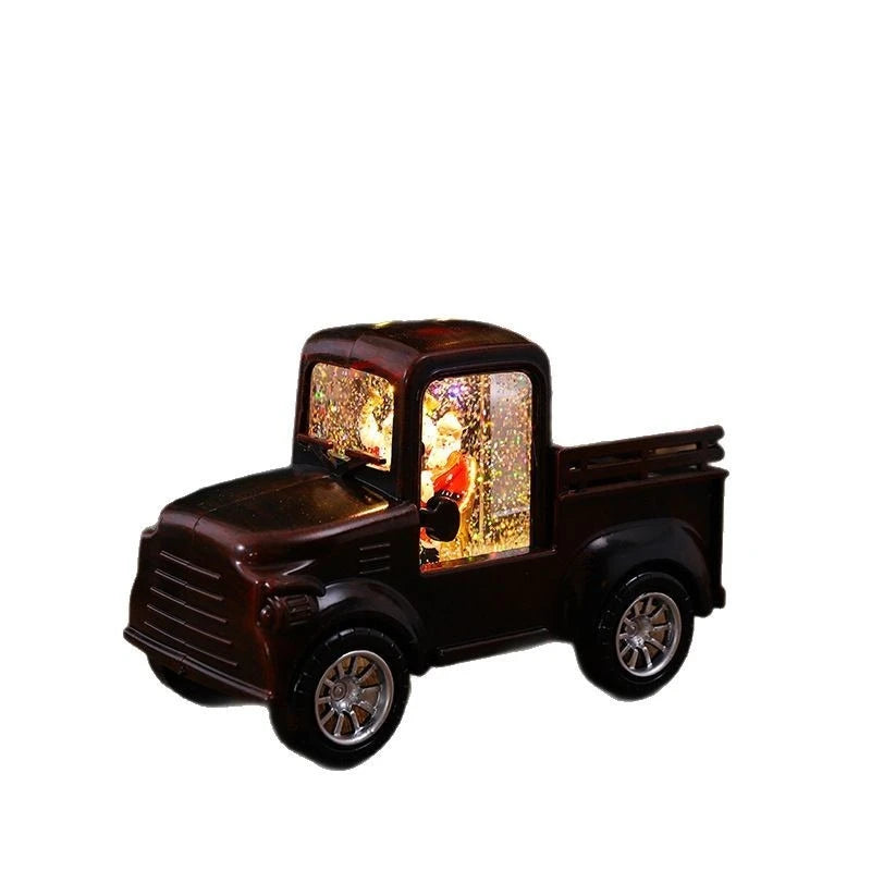 Christmas Snow Globe Truck Light Ornament | Festive Decor Christmas Snow Ornament Babs